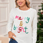 Pull en tricot à col rond Merry & Bright à paillettes blanches