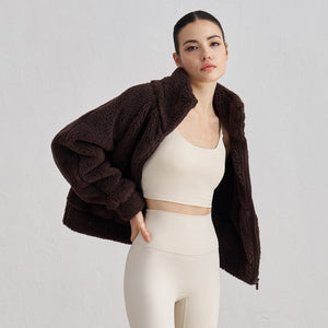 Veste de sport chaude en peluche pour femme