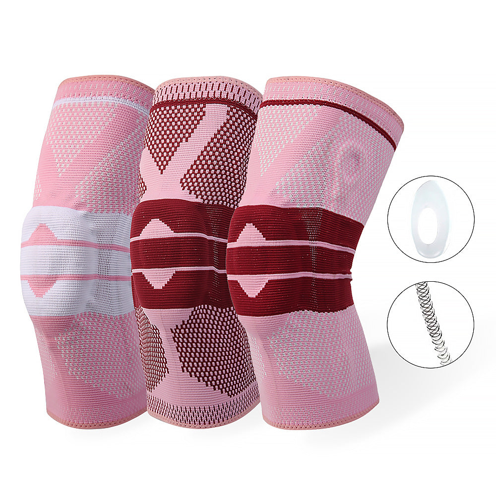 Genouillère à ressort en silicone, protection professionnelle, genouillère rotule de course