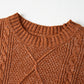 Robe chasuble à épaulettes en maille torsadée vert brumeux