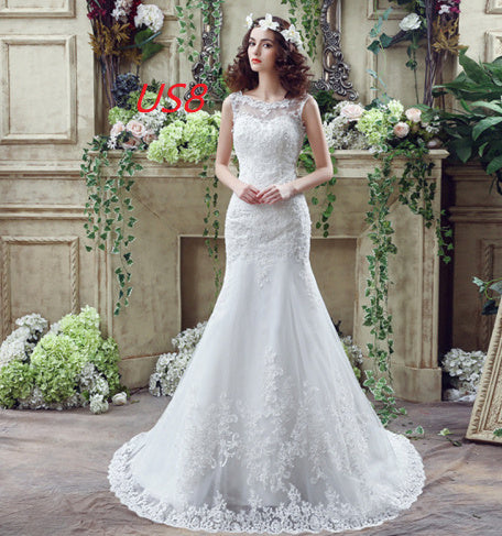 Robe de mariée sirène sexy en dentelle