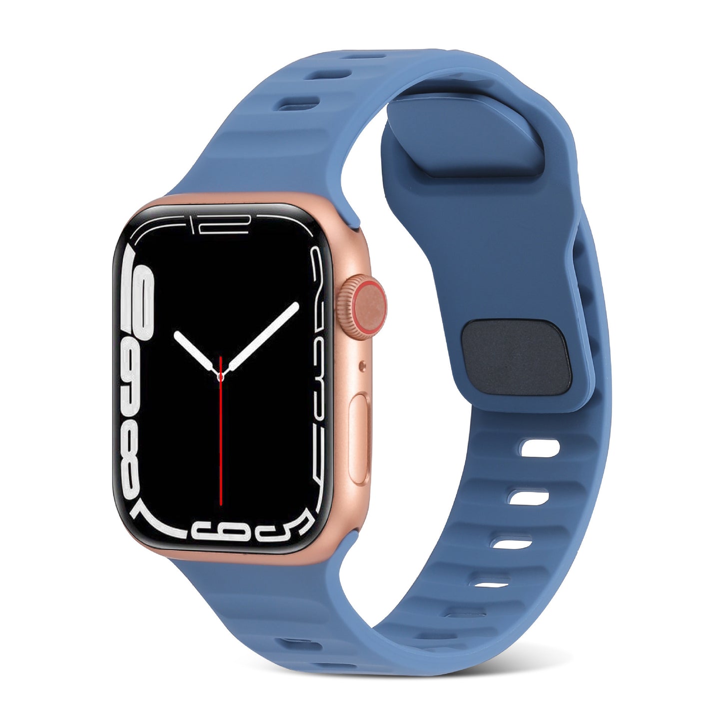 Montre connectée ultra watch band Iwatch9 bouton pression de couleur unie