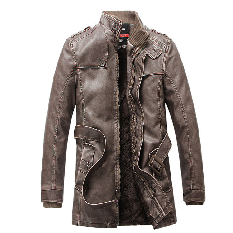 Manteau homme en cuir