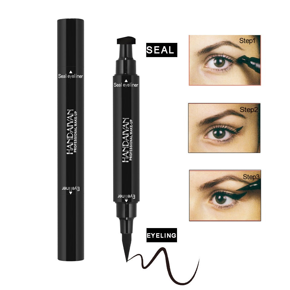 HANDAIYAN Eyeliner Double Tête – Sceau Triangle Noir