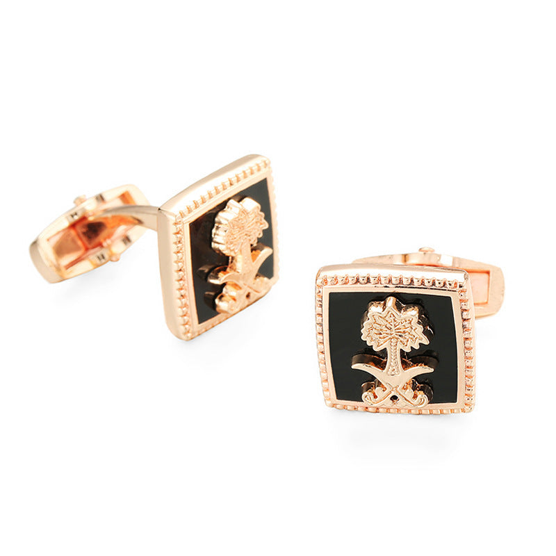 French Shirt Cufflinks Copper Material Gold