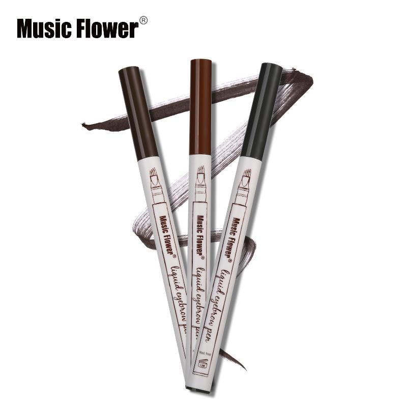 Stylo sourcils liquide Music Flower – 3 couleurs, waterproof, tatouage longue durée.