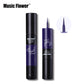 Eyeliner 2 en 1 Music Flower – Noir mat & coloré, waterproof, séchage rapide, longue tenue.