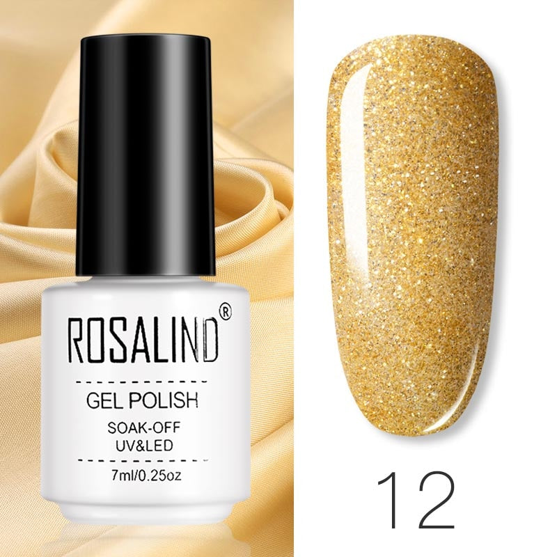 Set de Vernis Gel ROSALIND – Manucure Semi-Permanente, Top Coat UV LED