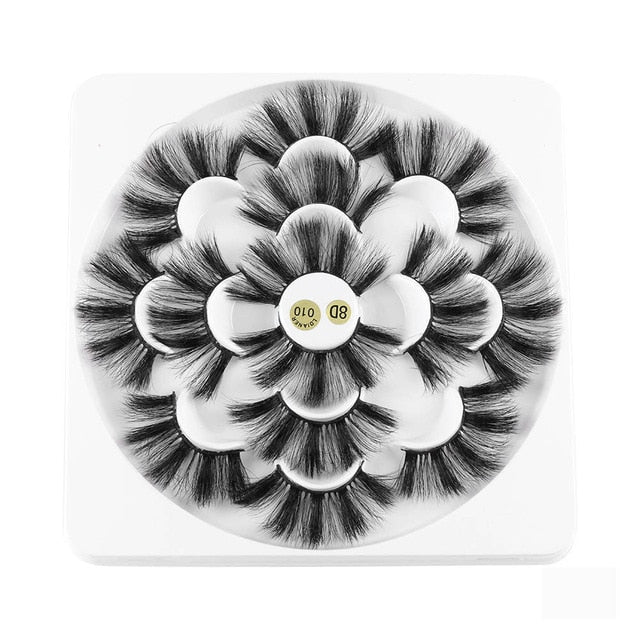 7 Paires de Cils 3D Mink – Longs, Épais, Cils Faux 25mm