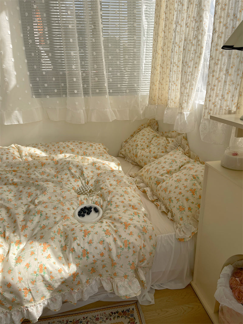 Draps de lit en dentelle,