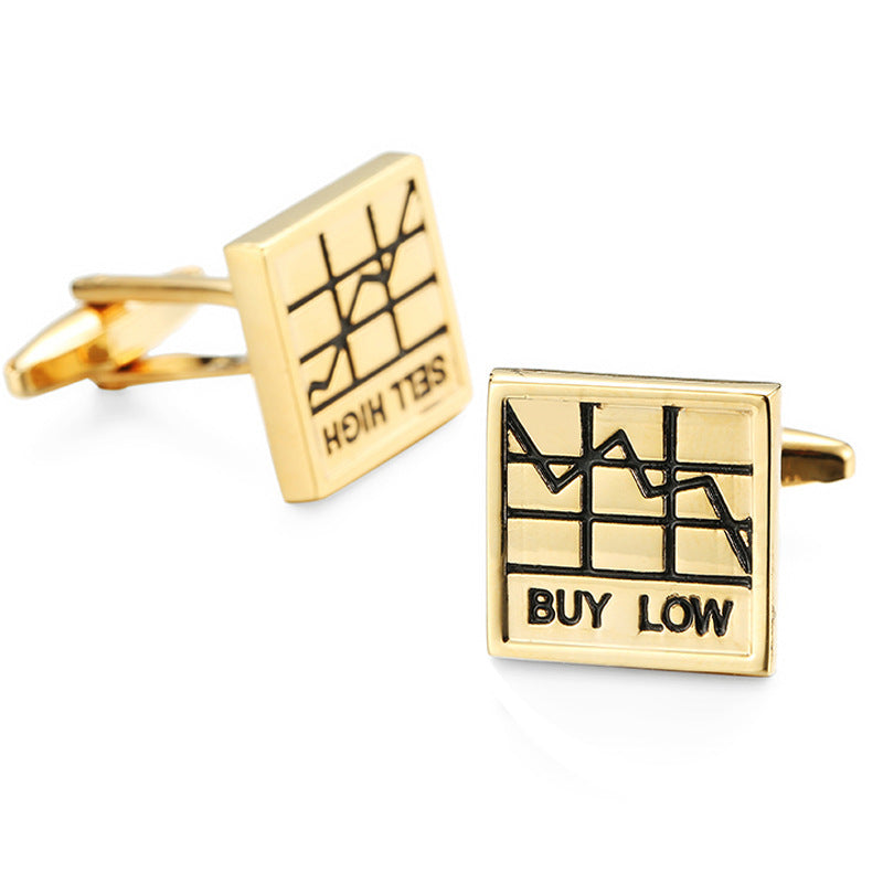 French Shirt Cufflinks Copper Material Gold