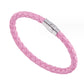 Bracelet tissé en cuir clouté