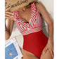 Maillot de bain une pièce à larges bretelles de style français pour femmes