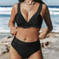 Bikini sexy slim de couleur unie pour femme
