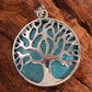 Collier à pendentifs en cristal bleu Boho Tree of Life