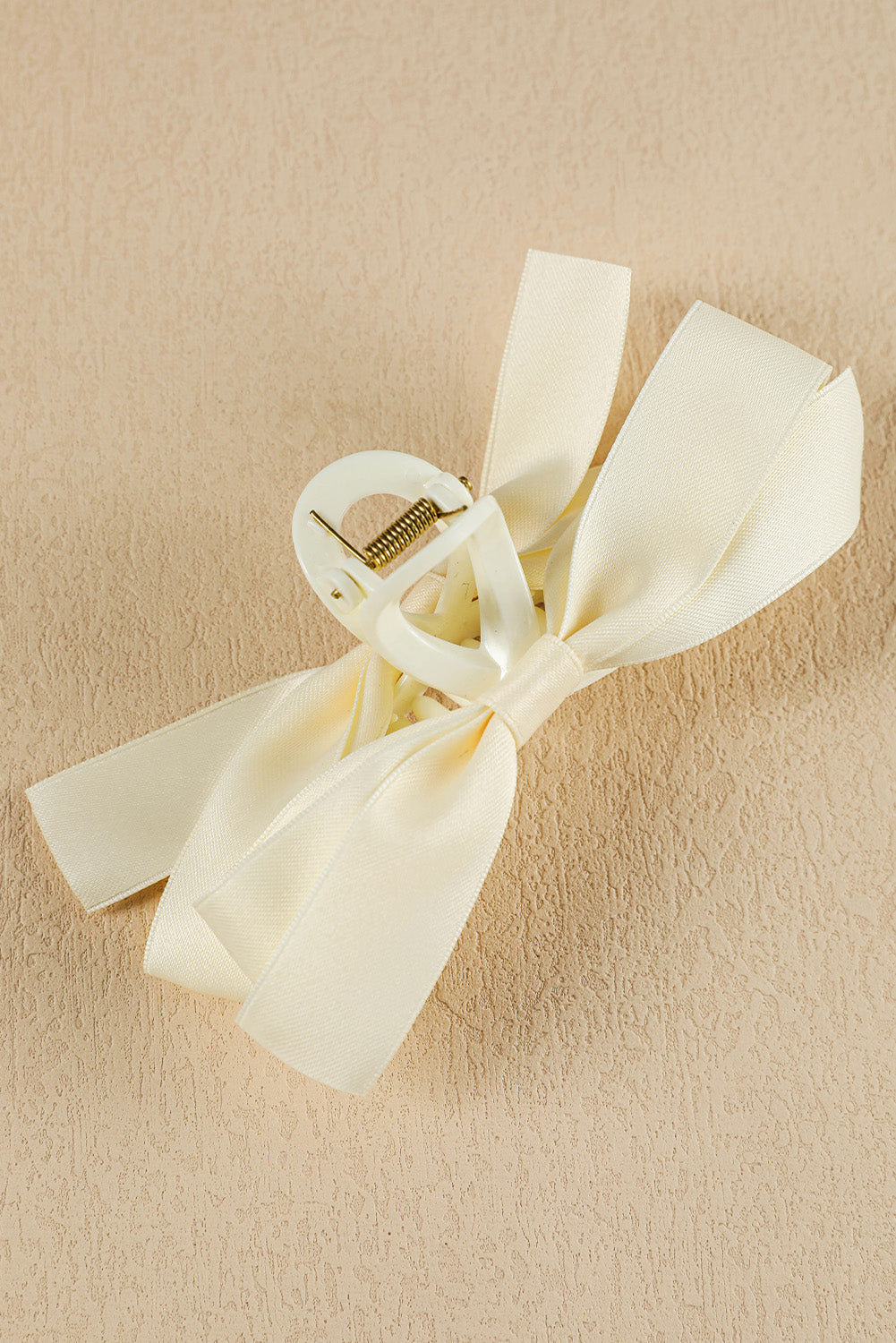 Barrette à cheveux avec ruban décoratif de couleur unie noire