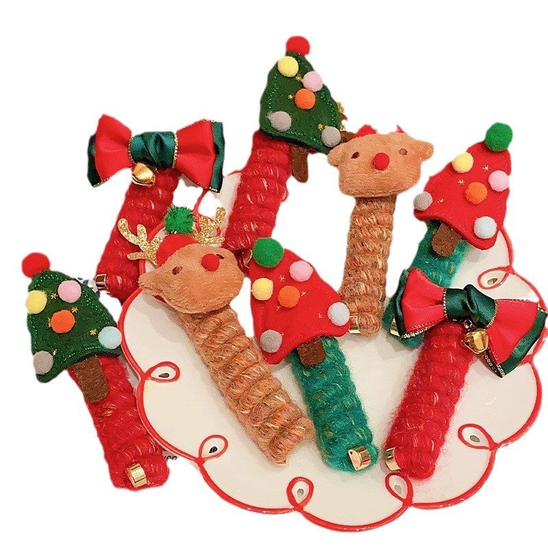 Bandeau élastique de Noël pour enfants, avec fil et spirale pour cheveux, accessoires de coiffure pour enfants.