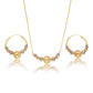 Collier et boucles d'oreilles multicolores en perles rondes