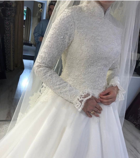 Robe de mariée musulmane à perles