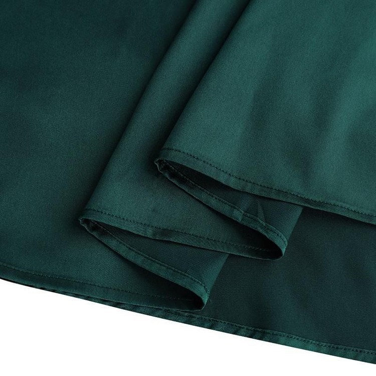 Robe soirée portefeuille à manches longues et col moulant pour femme