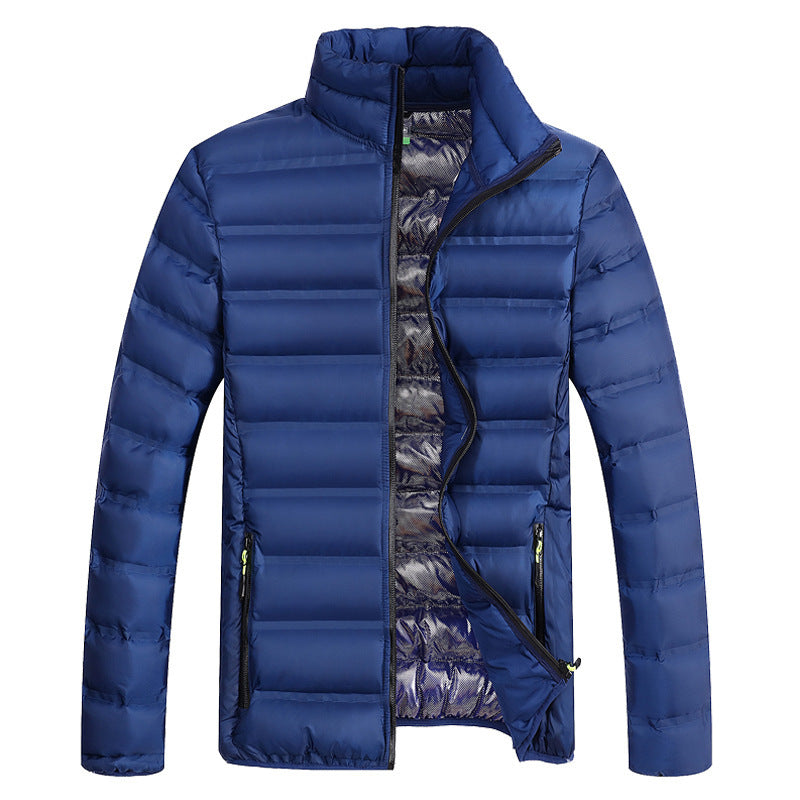 Manteau rembourré en coton à col montant de style coréen  épais pour homme