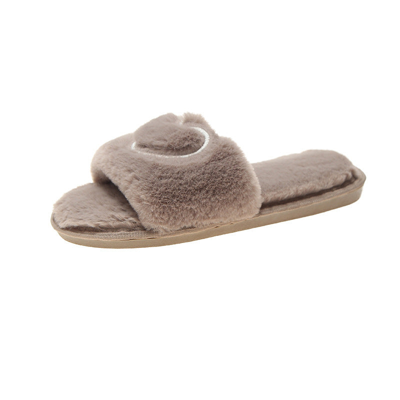 Chaussons en peluche pour femme