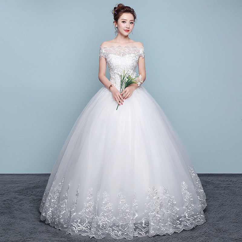 Robe de mariée Qidi robe de mariée à épaules dénudées