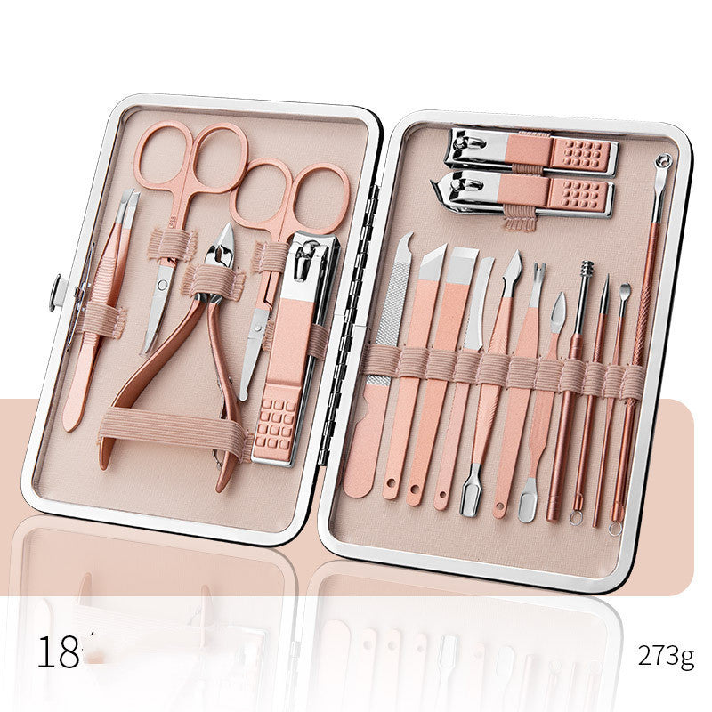 Ensemble d'outils: ciseaux professionnels, coupe-ongles, cure oreille et  peau morte .Pinces pédicure