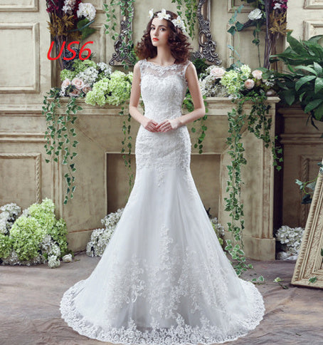 Robe de mariée sirène sexy en dentelle