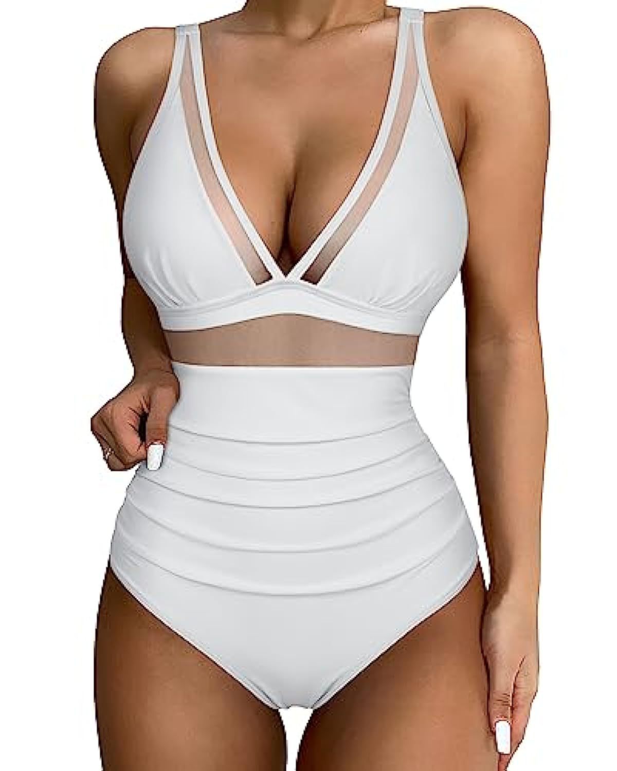 Maillot 1 Pièce Femme – Taille Haute, Sexy & Découpé