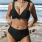 Bikini sexy slim de couleur unie pour femme