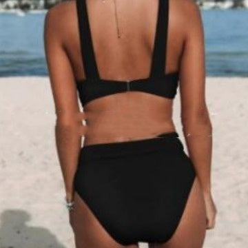 Bikini sexy slim de couleur unie pour femme