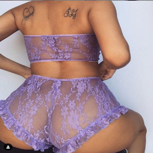 Ensemble de sous-vêtements en dentelle pour femme