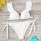 Maillot de bain sexy à volants et noué