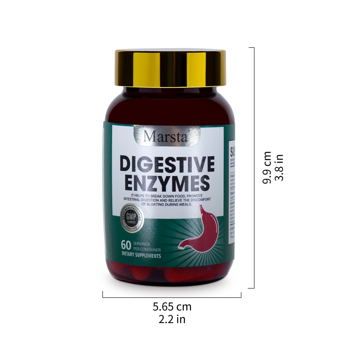 Capsules d'enzymes digestives et de probiotiques