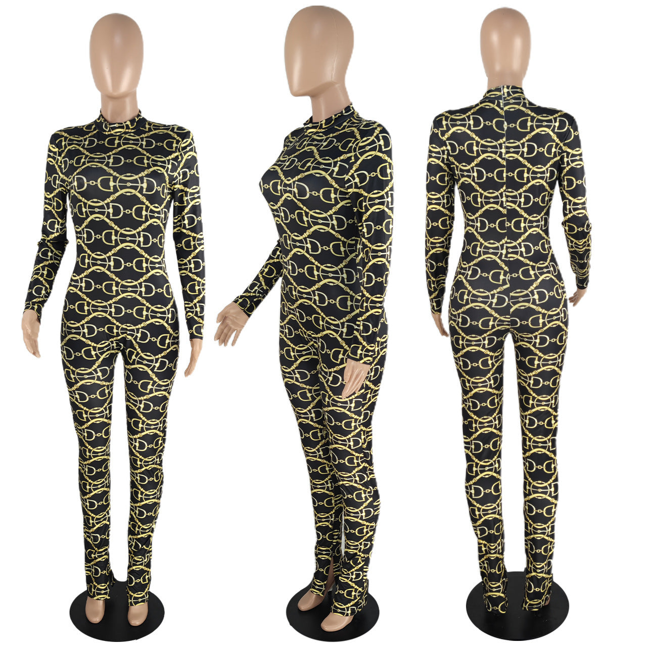 Combinaison sexy moulante imprimée pour femme