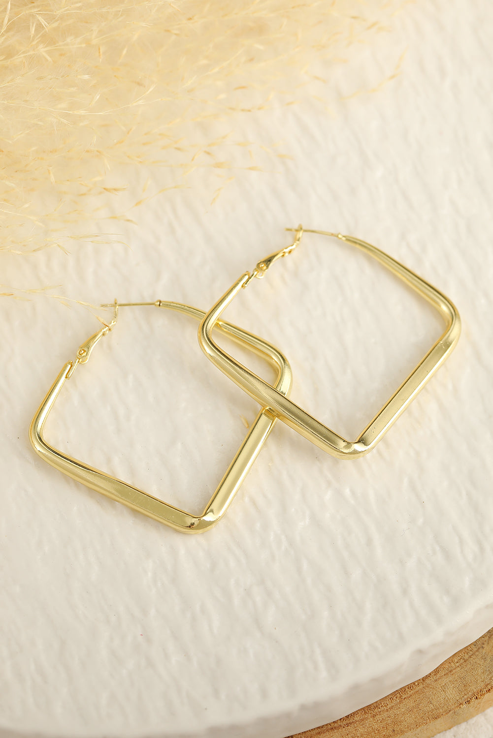 Boucles d'oreilles or Chunky Square