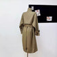 Manteau mi-long à double boutonnage à grand revers