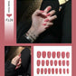 Faux ongles – Stiletto longs, transparents, mat, complets, avec colle