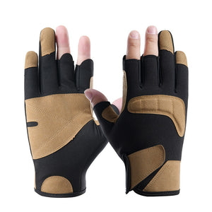 Gants de pêche hiver – Pro, imperméables, 3 doigts ouverts, anti-adhérent appâts.