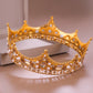 Bandeau féminin en forme de couronne de perles et de strass