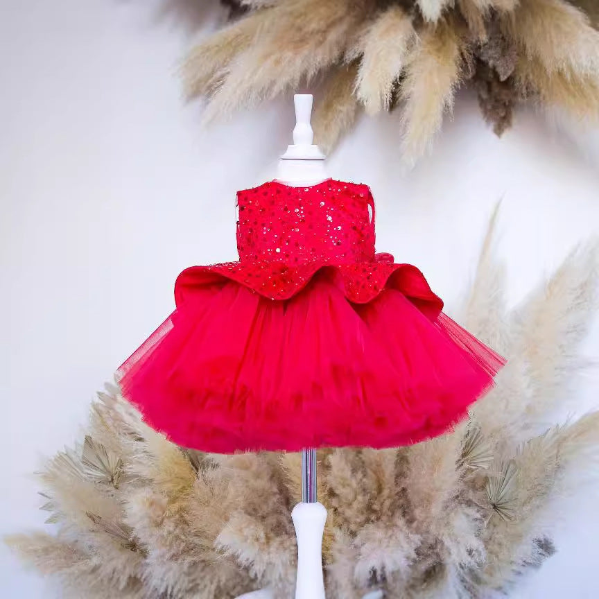 Robe de soirée à paillettes pour hôte de défilé