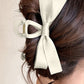 Barrette à cheveux avec ruban décoratif de couleur unie noire