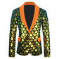 Costume homme en velours coloré à paillettes et écailles