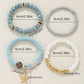 Lot de 4 bracelets perlés avec pendentif étoile de mer bleu clair