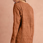 Robe chasuble à épaulettes en maille torsadée vert brumeux