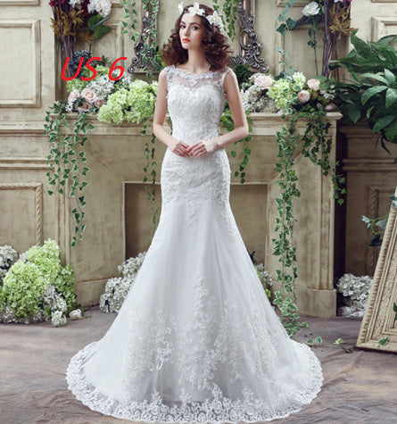 Robe de mariée sirène sexy en dentelle