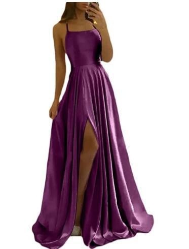 Robe de soirée, robe de bal, formelle, simple, fendue