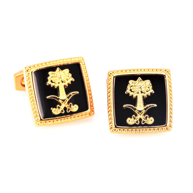 French Shirt Cufflinks Copper Material Gold