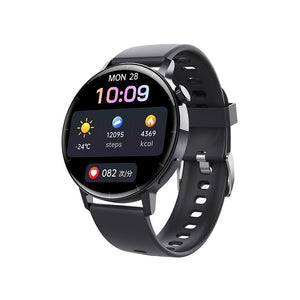 Montre connectée avec appels Bluetooth, écran rond de 1,32 pouce, bracelet de sport et de santé